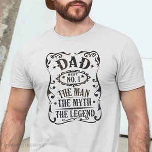 Dad No 1. The Man, Myth, Legend. Father's Day Graphic Tshirt